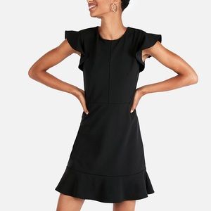 Flutter-sleeve dress via Express